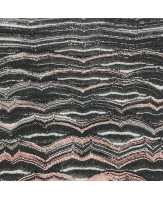 Women's Black Zig Zag Stretch Knit Mini Bodycon Dress