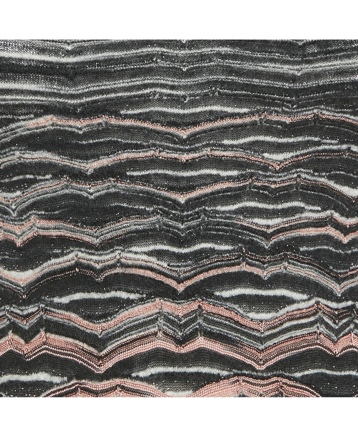 Pre-Owned Missoni Women's Black Zig Zag Stretch Knit Mini Bodycon Dress