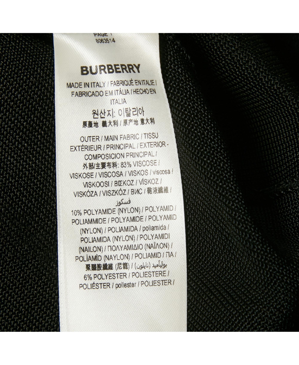 Pre-Owned Burberry Women's Black Stretch Knit Flared Mini Dress