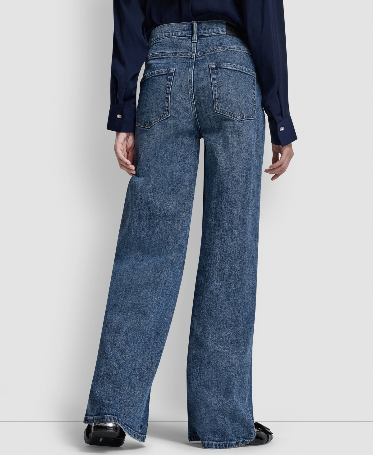 Dkny Jeans Petite High-Rise Modern Wide Leg