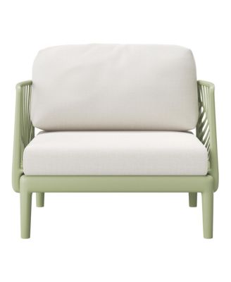 Modern Outdoor Polypropylene Resin Deep Seating Patio Club Chair (Set of 2)