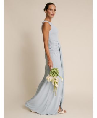 Women's Drape Gathered Sleeveless Stretch Dress