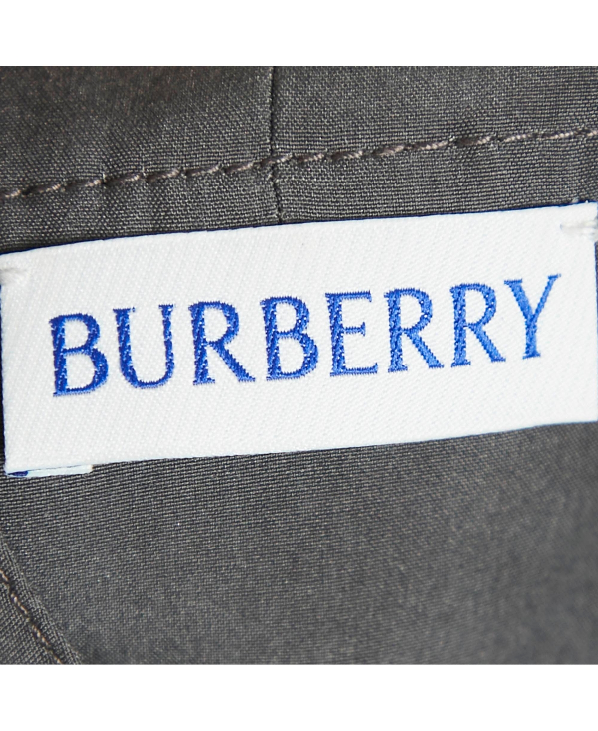 Pre-Owned Burberry Women's Grey Taffeta Silk Capelet Trench Dress