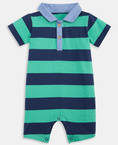 Детские комбинезоны First Impressions Baby Boys Polo Rugby Striped Romper