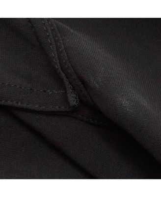 Women's Black Chiffon Belted Midi Dress