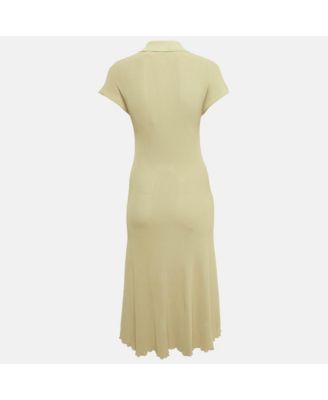Women's Sage Green Stretch Knit Midi Dress