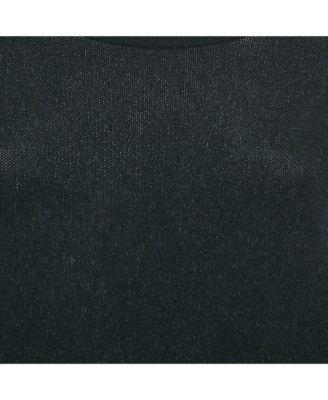 Women's Black Stretch Knit Little Black Midi Dress