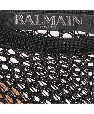 Women's Black Striped Knit And Mesh Mini Bodycon Dress