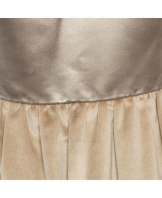 Women's Pre-Owned D&g Gold Satin And Velvet Sleeveless Mini Dress