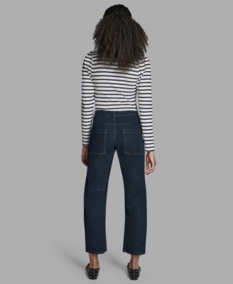 Women's Seamed Barrel Mid-Rise Jeans