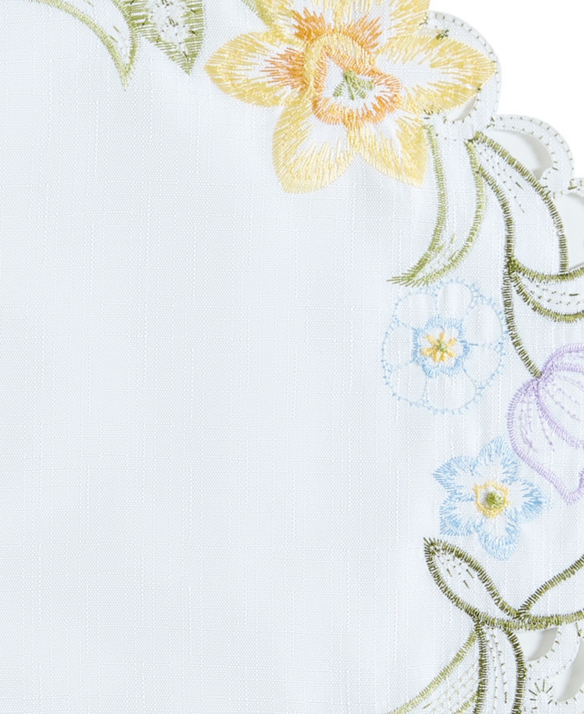 Elrene Embroidered Floral Cutwork Round Placemats, Set of 4