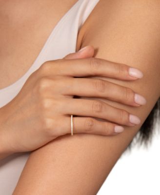 Micro Pave Sterling Silver Eternity Band Ring