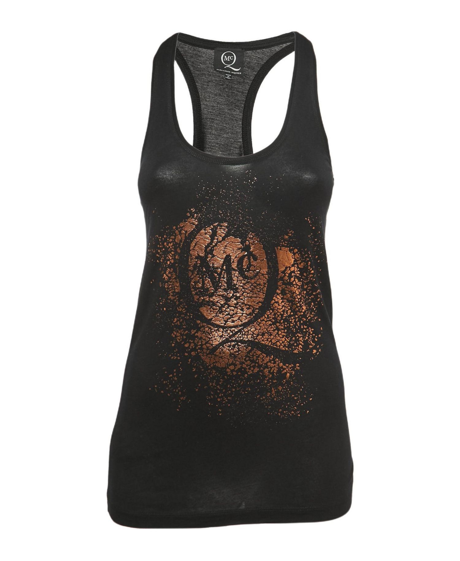 Women's Black Logo Print Knit Tank Top