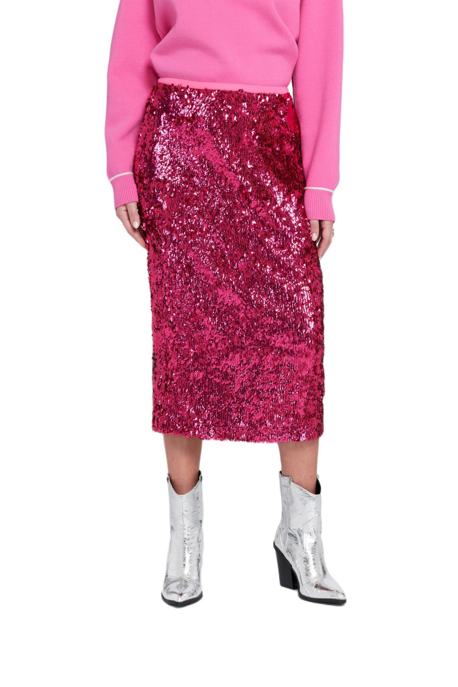 Women's Sequin Midi Skirt Pencil