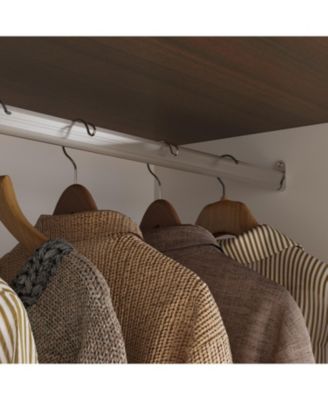 6-door 2-drawer wardrobe with LED lights and clothes hanger