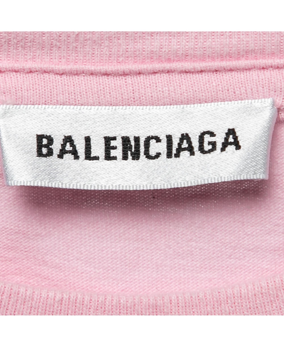 Pre-Owned Balenciaga Women's Pink Cotton Logo T-Shirt