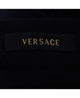 Women's Navy Blue Silk Ruched Strappy Top