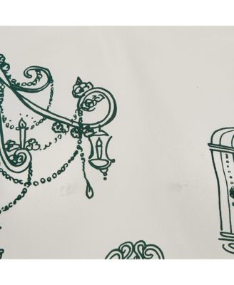 Women's Off White Bird Cage Print Silk Blouse