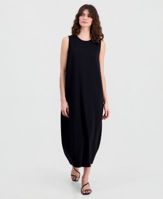 Women's Stretch Jersey Knit Round-Neck Dress