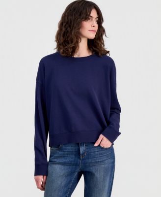 Women's Crewneck Drop-Shoulder Cotton Sweatshirt