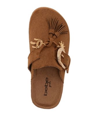 Girls' 1-13 Western Buckle Details Slip-On Mules