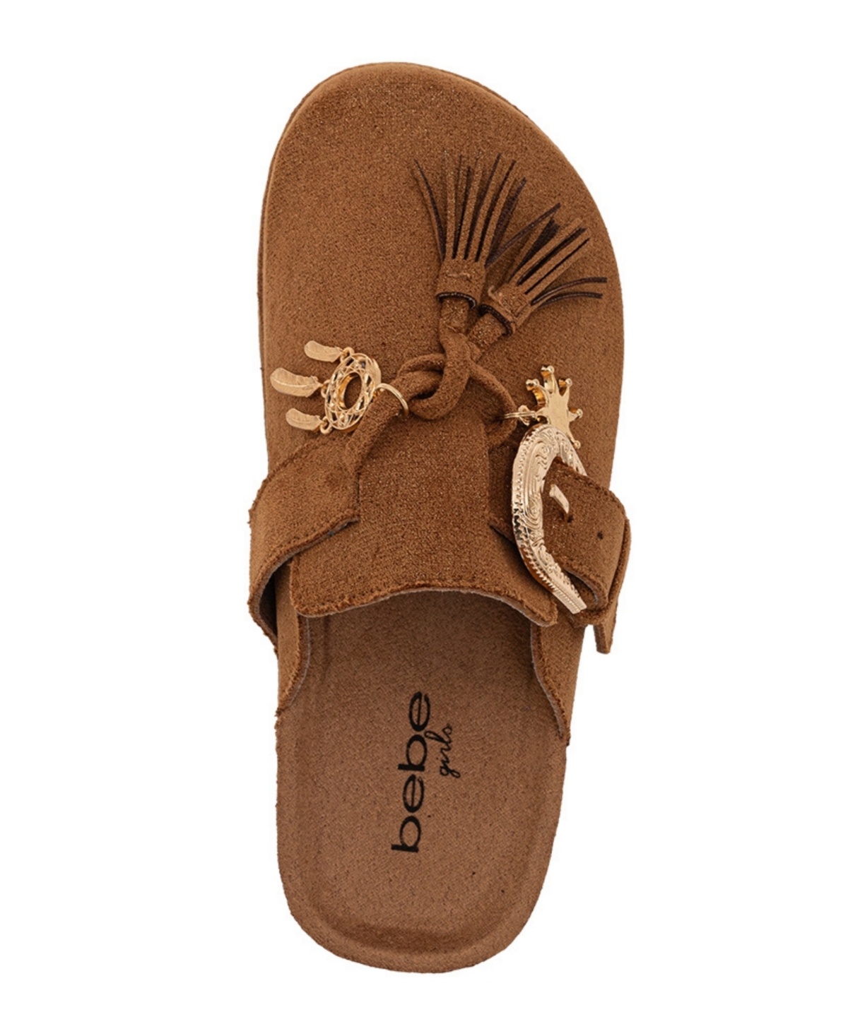 Bebe Girls' 1-13 Western Buckle Details Slip-On Mules