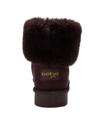 Girls' 1-13 Cuff Rhinestone Logo Boots