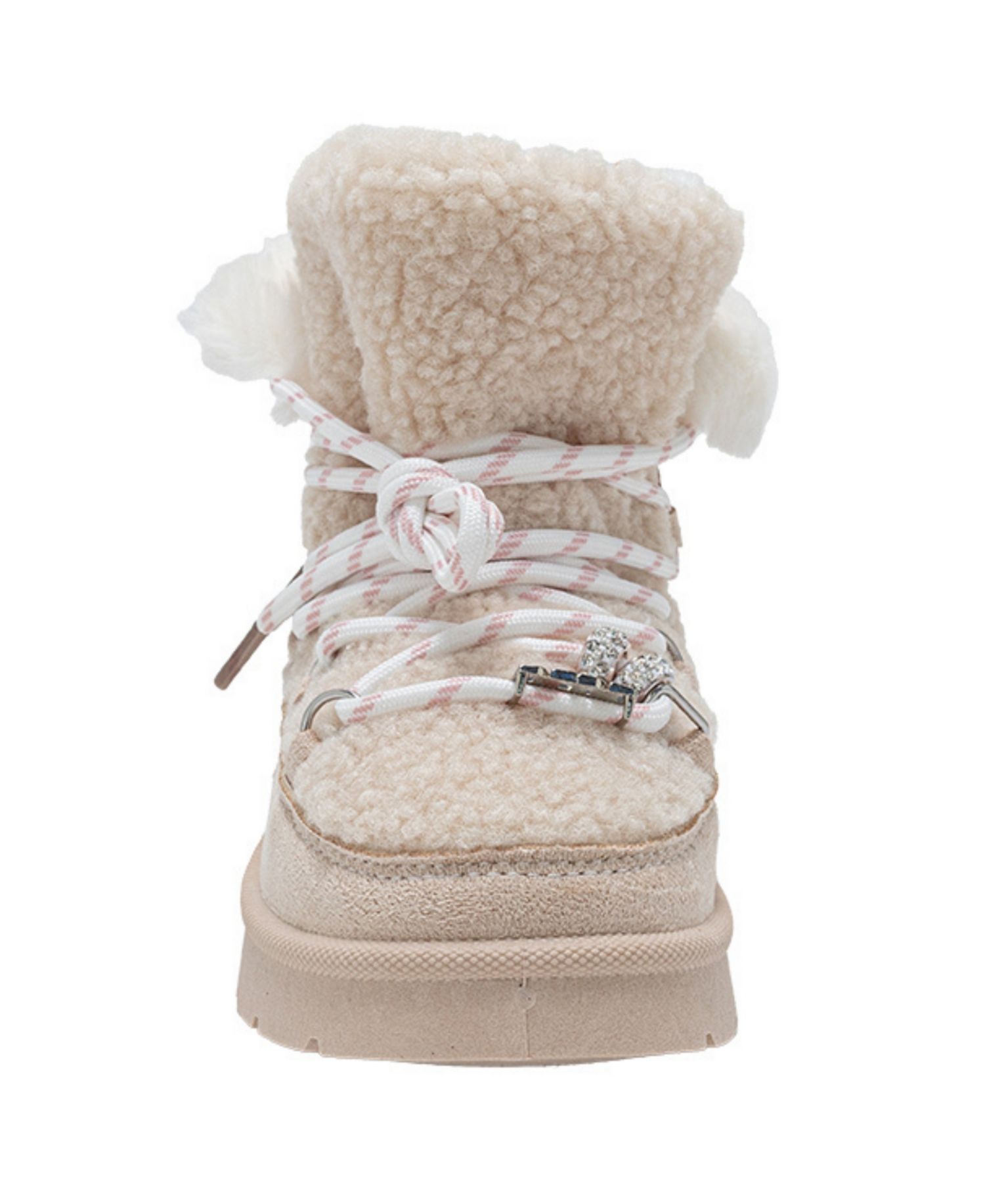 Girl's Faux Shearling Lace Up Winter Boots