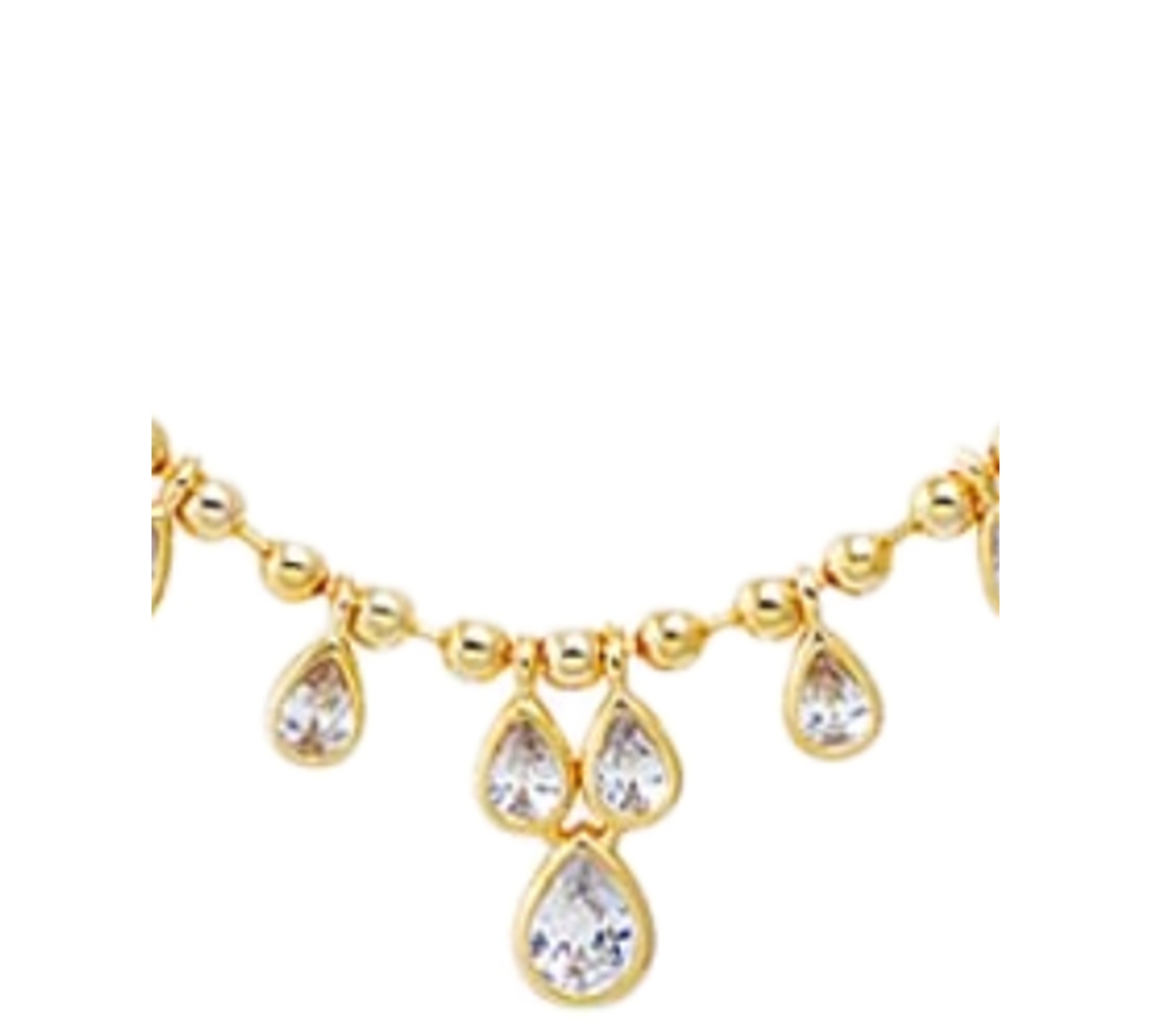 by Adina Eden Multi Cubic Zirconia Bezel Accented Link Necklace