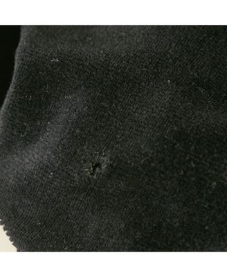 Women's Black Velour Quilted Detail Pants