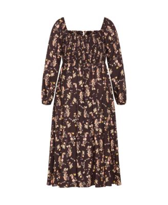 Women's Abbigail Long Sleeve Print Maxi Dress