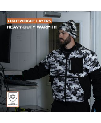 Men's Camo Diamond Quilted Hooded Jacket Camouflage Winter Coat, Insulated Outdoor Gear