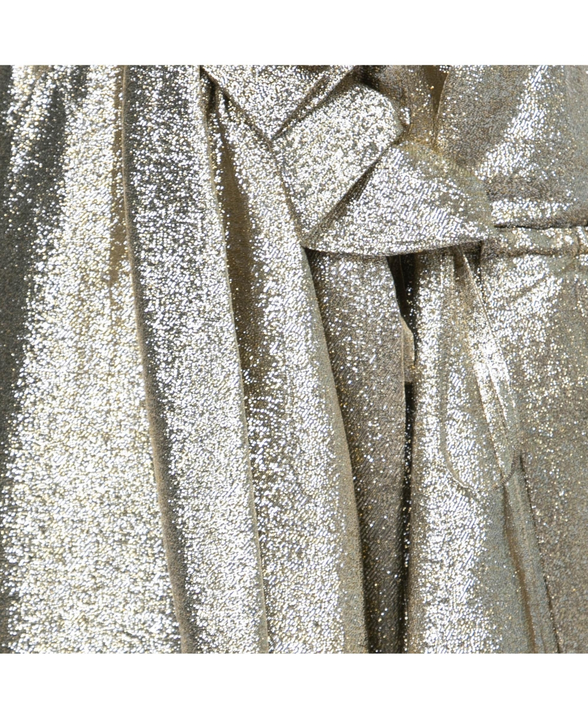 Pre-Owned Stella Mccartney Women's Gold Lurex Gathered Brynn Asymmetrical Skirt