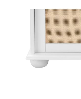 Hall Tree Entryway Bench with Rattan Door and Storage (40.16" x 18.58" x 64.17")