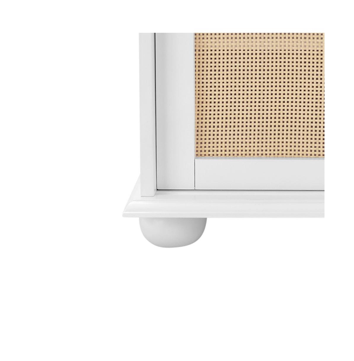 Streamdale Furniture Hall Tree Entryway Bench with Rattan Door and Storage (40.16" x 18.58" x 64.17")