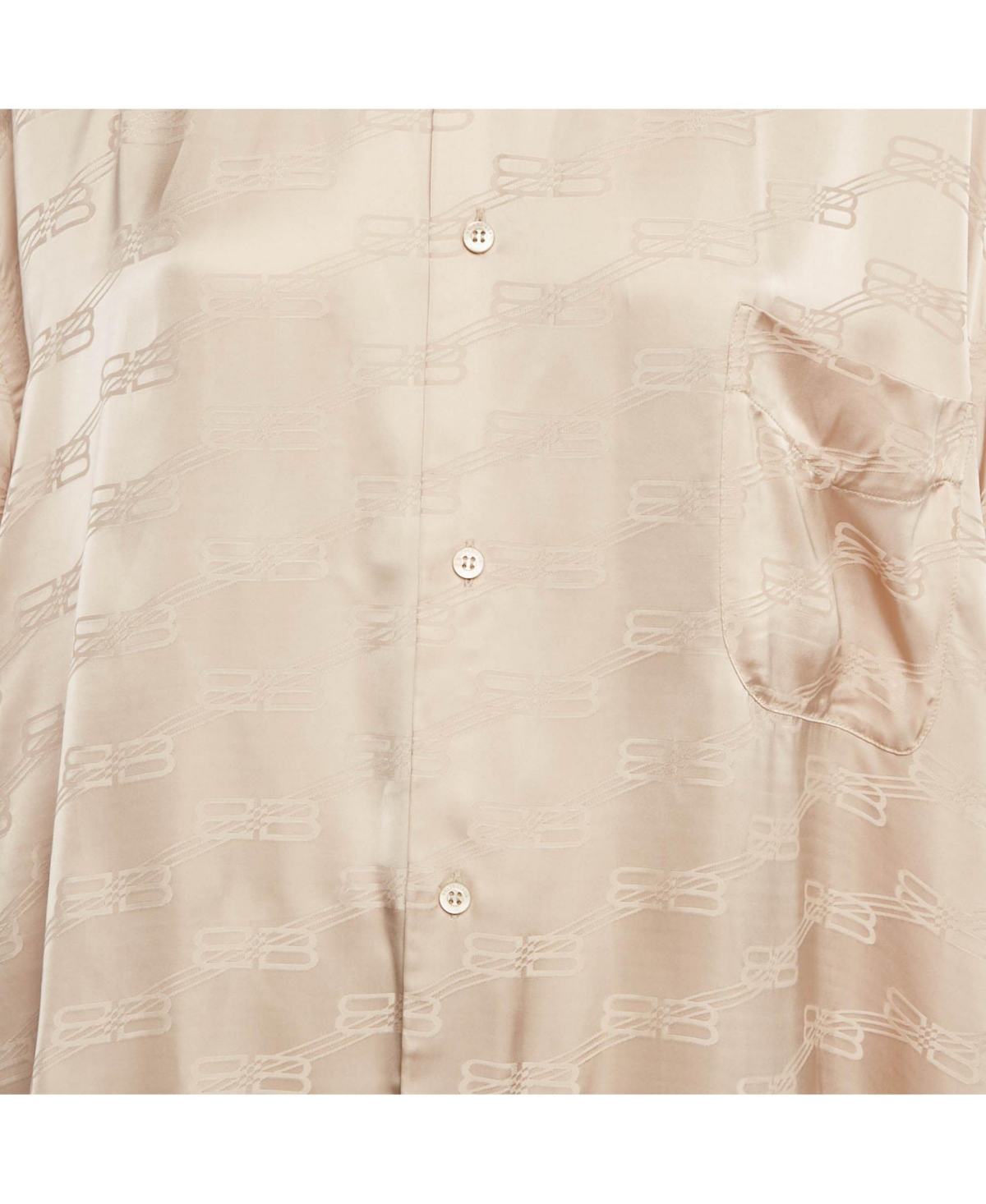 Pre-Owned Balenciaga Women's Logo Jacquard Satin Shirt