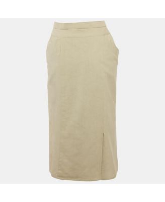 Women's Pre-Owned Chlo&eacute Vintage Cream Cotton Pencil Skirt