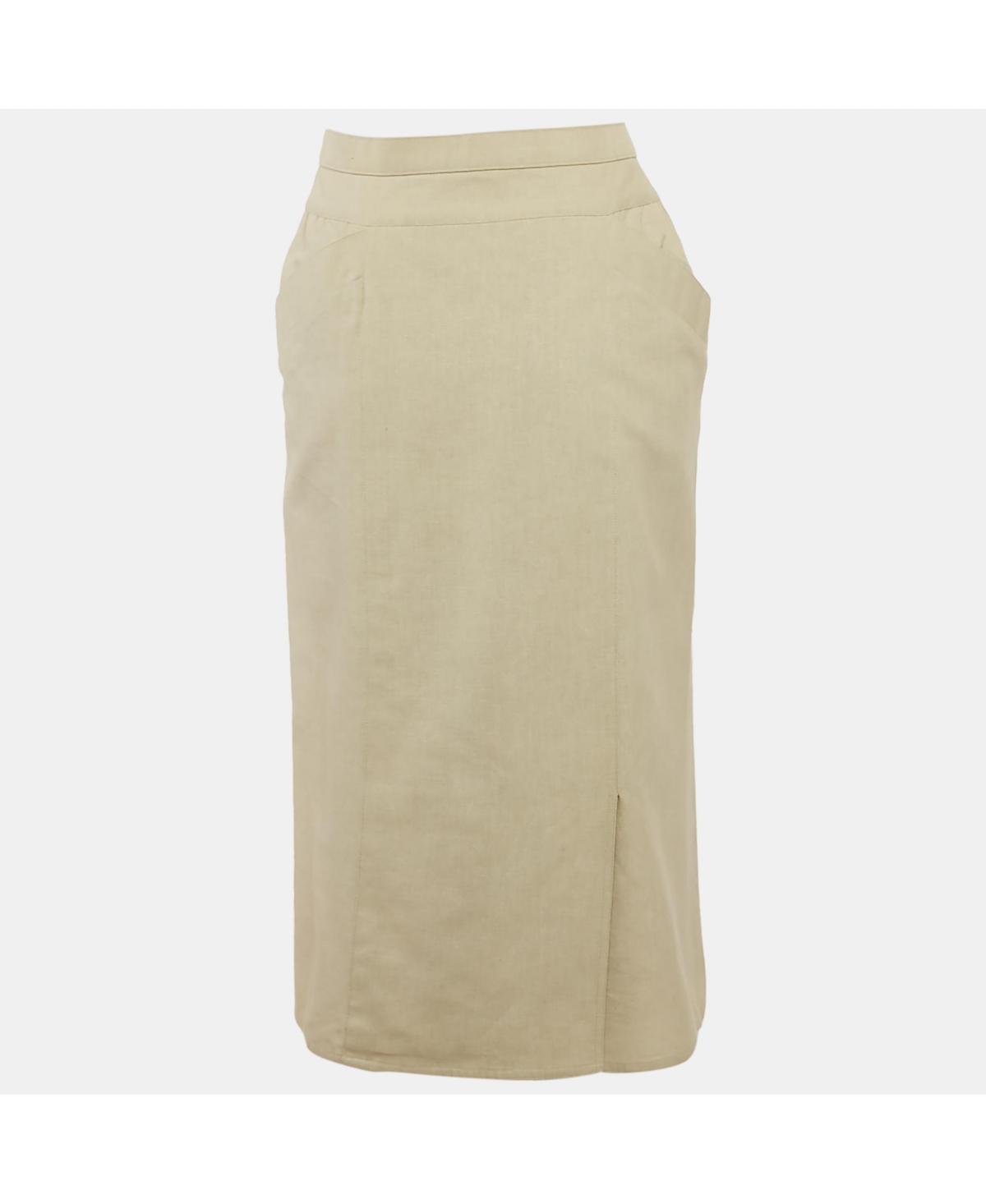 Pre-Owned Chloe Women's Pre-Owned Chloé Vintage Cream Cotton Pencil Skirt