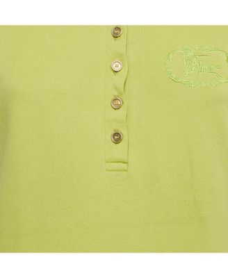Women's Green Pique Polo T-Shirt