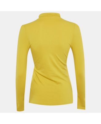 Women's Brit Logo Foil Print Cotton Polo T-Shirt