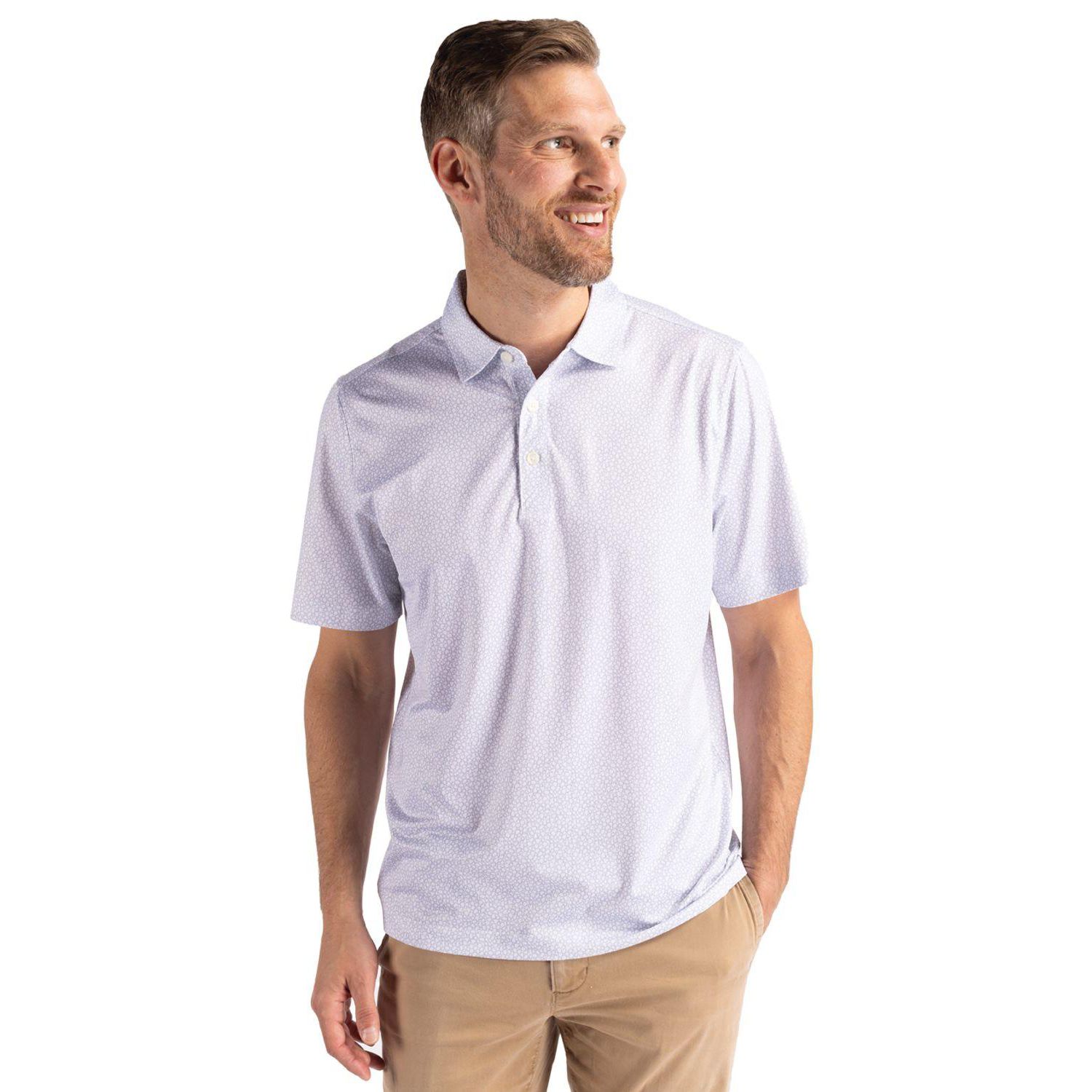Men's Pike Eco Pebble Print Stretch Recycled Polo shirt