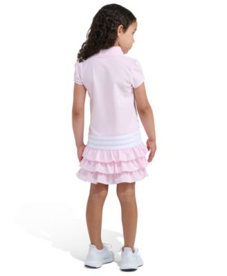 Girls' 2T-6X Ribbed Polo Collar Dress