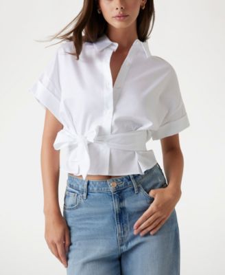 Women's Short-Sleeve Julie Tie Front Top