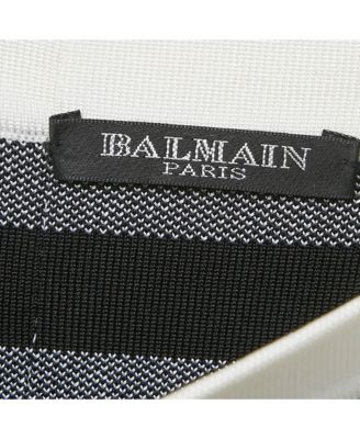 Women's White/black Intarsia Knit Zip-Up Pencil Midi Skirt