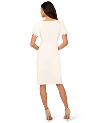 Petite Surplice Neck Knit Short Dress