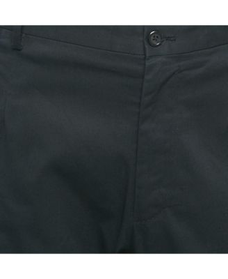 Men's Black Cotton Tailored Trousers
