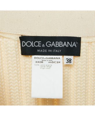 Women's Cream Rib Knit Pencil Skirt