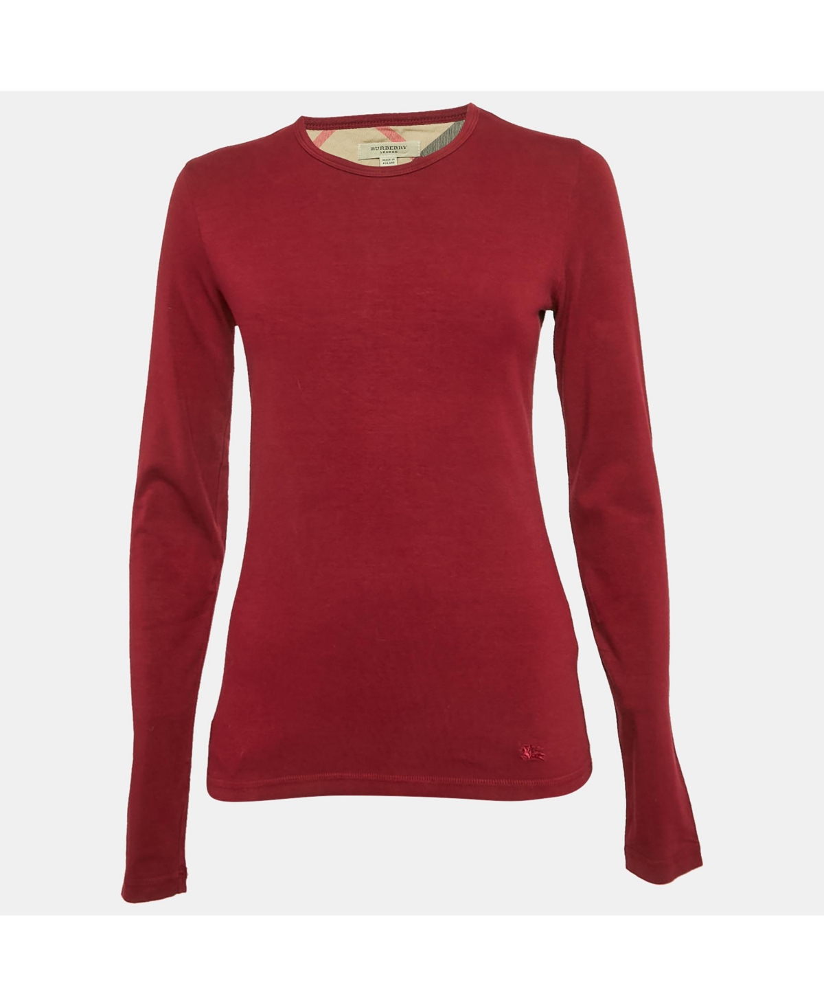 Pre-Owned Burberry Women's Red Cotton Full Sleeve T-Shirt