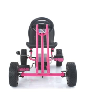 Lightning Ergonomic Pedal Ride On Go Kart Toys for Boys and Girls, Pink