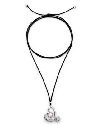 UNOde50 - Modern Sterling Silver Necklace with Heart Faceted Crystal